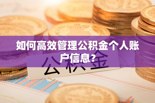 永兴如何高效管理公积金个人账户信息？